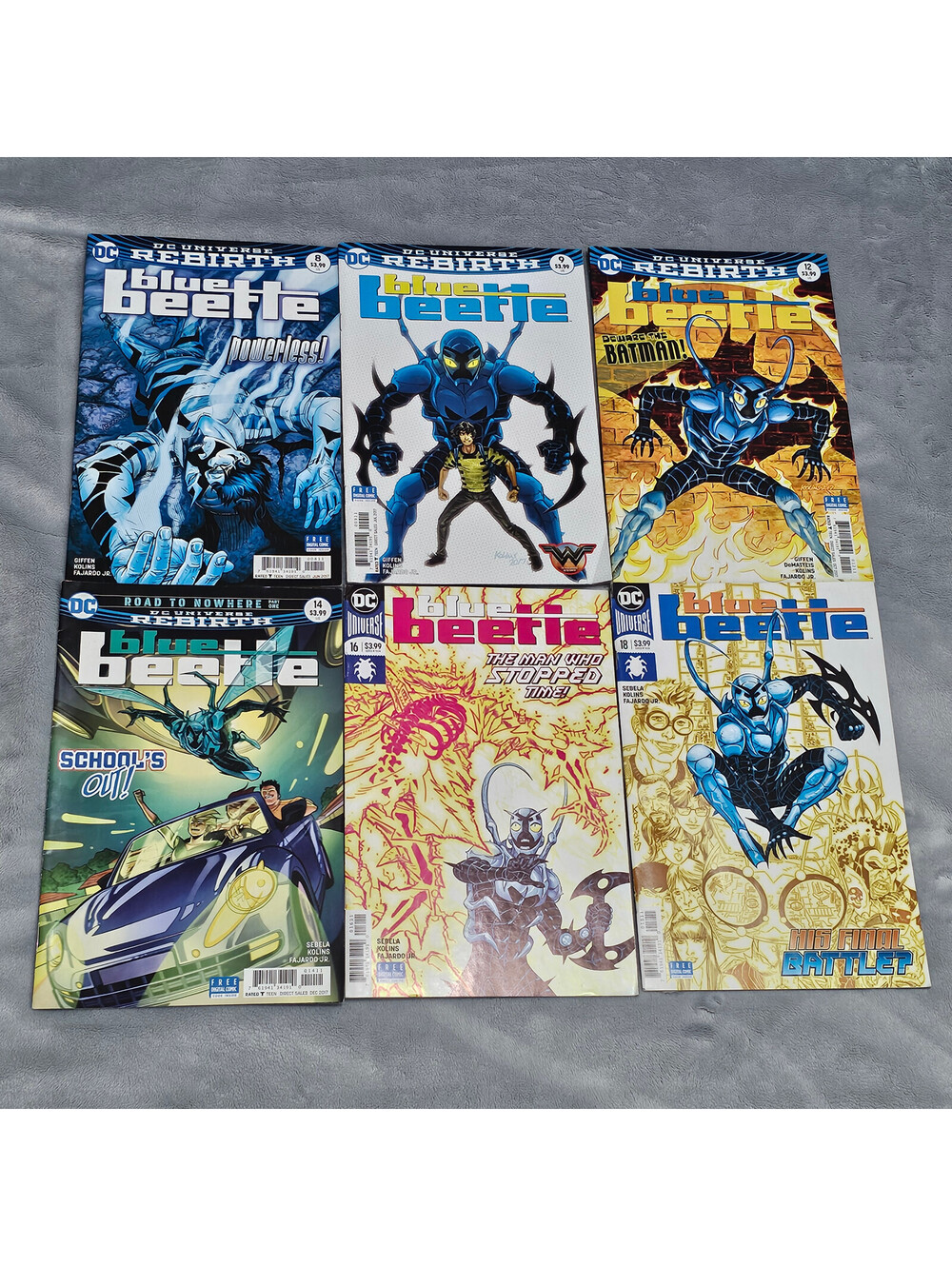 Blue Beetle #8 9 12 14 16 18 DC Rebirth Giffen Kolins Jaime Reyes Lot of 6 VF